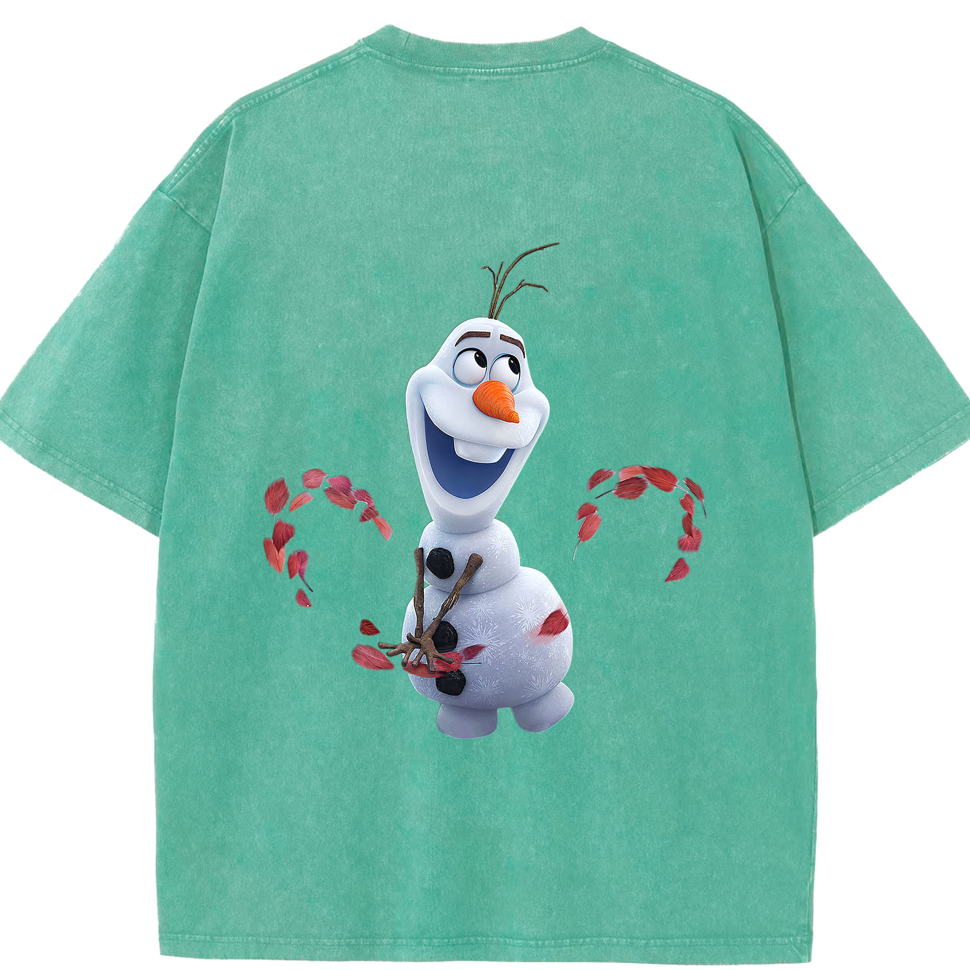 （画像用） アナと雪の女王 アンナ エルサ Frozen Anna Elsa 綿100% ヴィンテージ風 半袖Tシャツ（背面プリント）